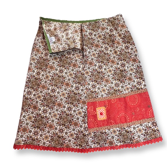 Elisabethan 1990’s vintage recycled skirt from 70’s material, S L - Picture 1 of 10